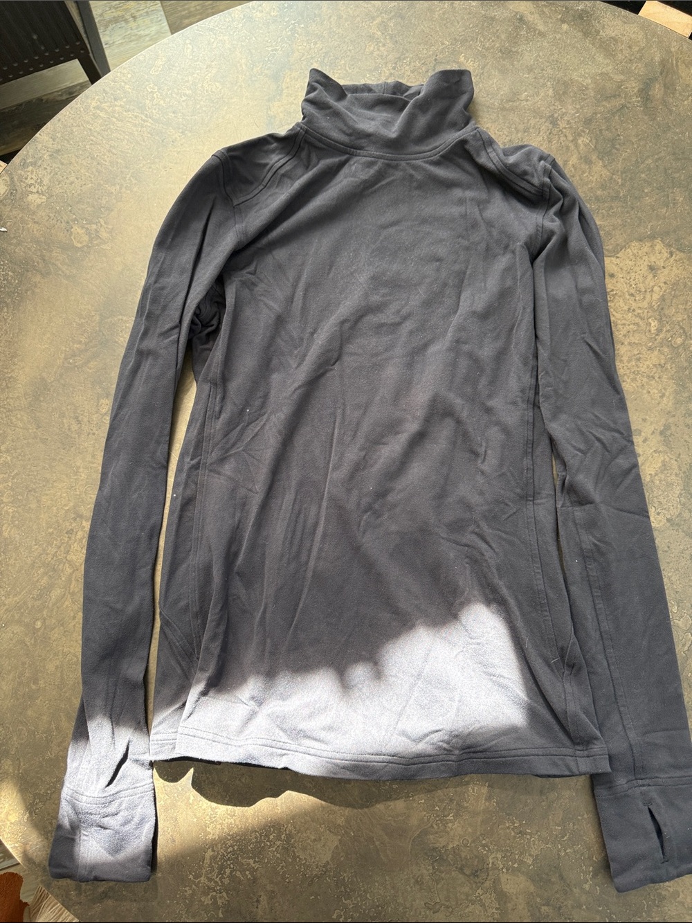 Long Sleeve Turtleneck Top in Black